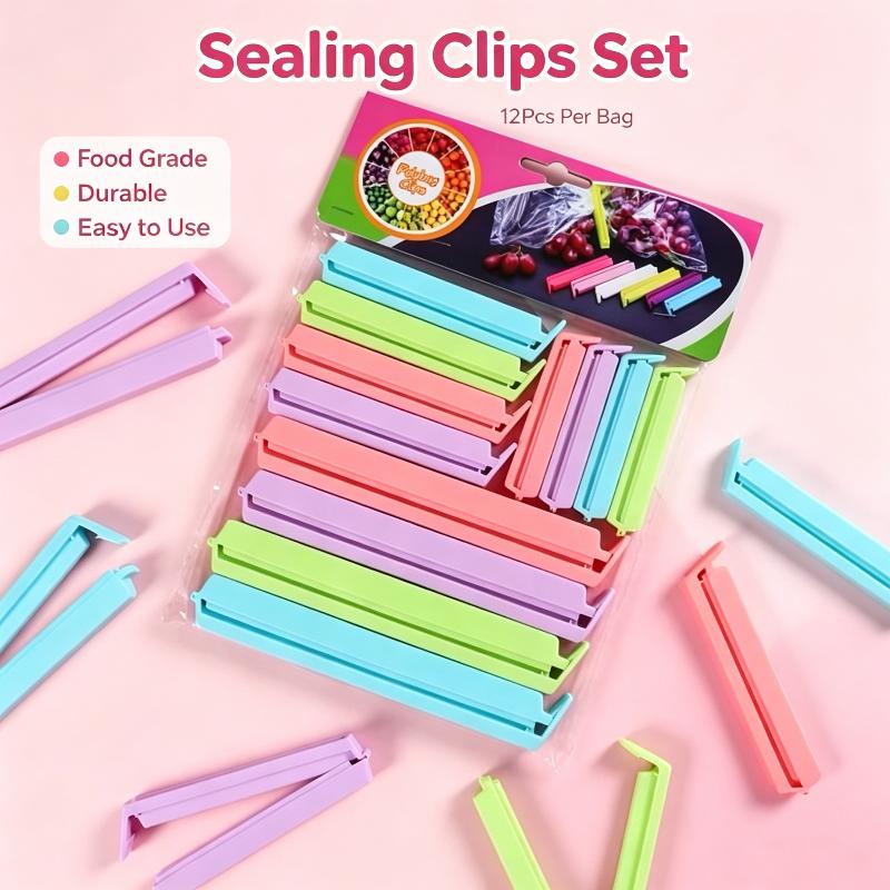 Food Snacks Packets - Clip Sigillanti Multiuso per Alimenti, 12
